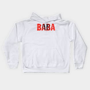 Baba Albanian Dad Father Albania Eagle Flag Distressed Gift Kids Hoodie